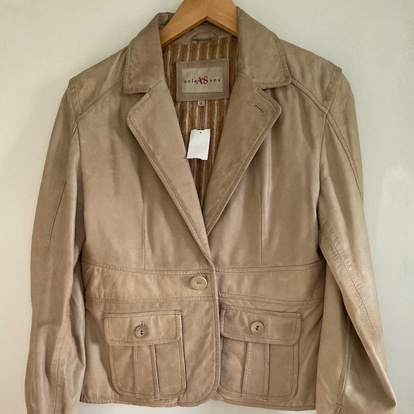 Vintage Leather A&S Selections Jacket women’s size Large - Picture 1 of 4